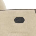 vidaXL Sklápacie kreslo krémové látkové – Obrázok 8