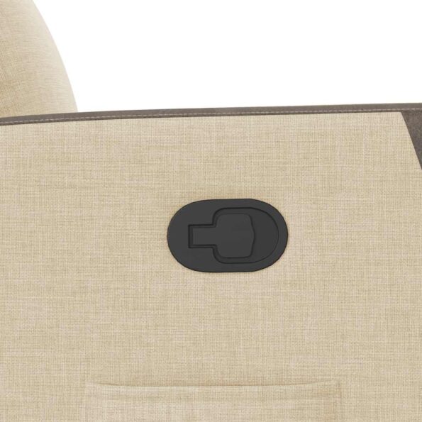 vidaXL Sklápacie kreslo krémové látkové – Obrázok 8