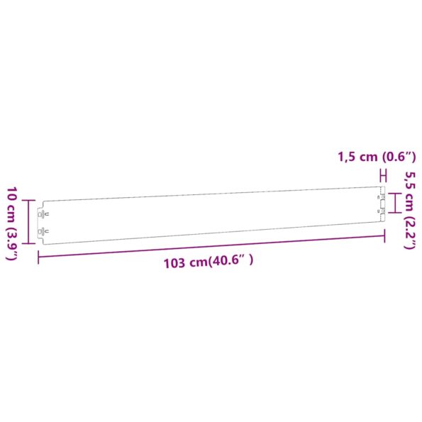 vidaXL Obruby trávnika 50 ks Biela 10x103 cm Oceľ valcovaná za studena – Obrázok 9