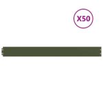 vidaXL obruby trávnika 50 ks olivovo zelená oceľ valcovaná za studena – Obrázok 2