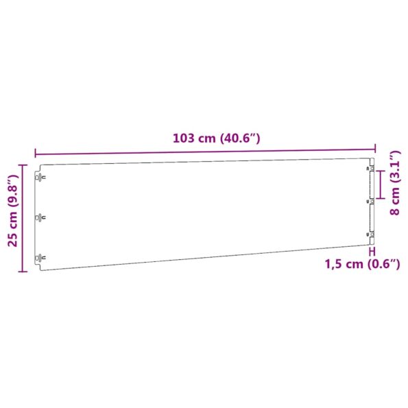 vidaXL Obruby trávnika 10 ks Biela 35x103 cm Oceľ valcovaná za studena – Obrázok 9