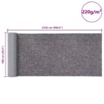 vidaXL Protišmykové maliarske rúna 2 ks 25 m 220 g/m² Šedá – Obrázok 11