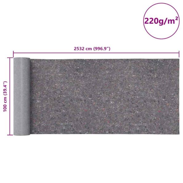 vidaXL Protišmykové maliarske rúna 2 ks 25 m 220 g/m² Šedá – Obrázok 11