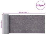 vidaXL Protišmykové maliarske rúna 2 ks 50 m 220 g/m² Šedá – Obrázok 11