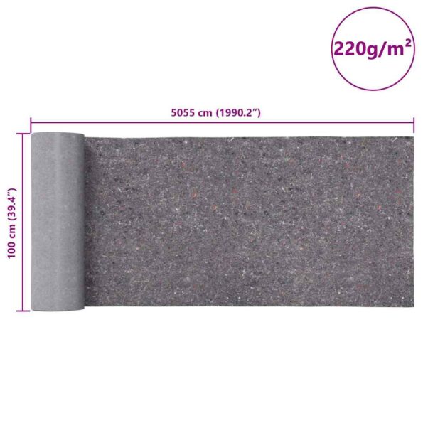 vidaXL Protišmykové maliarske rúna 2 ks 50 m 220 g/m² Šedá – Obrázok 11