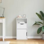 vidaXL bočná skrinka so zásuvkou ODDA biela 40x24x79 cm masív borovica – Obrázok 3