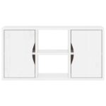 VidaXL TV skrinka “ODDA” Biela 79x24x40 cm masívna borovica – Obrázok 6