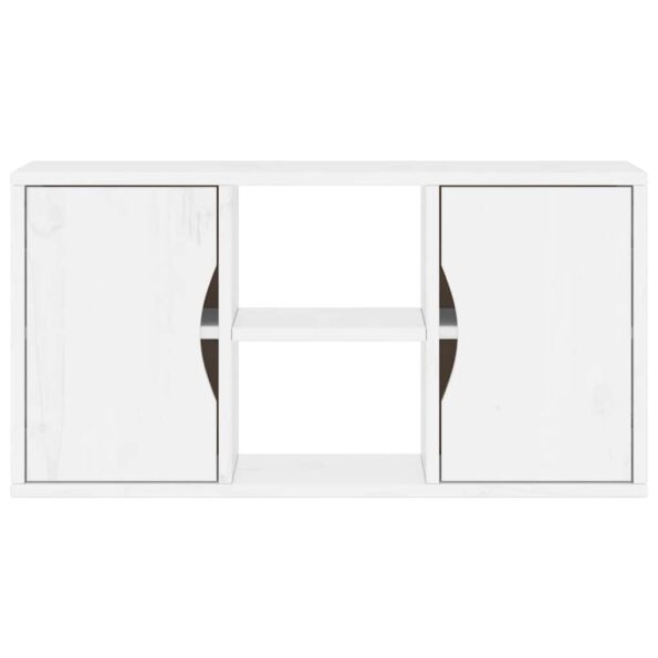 VidaXL TV skrinka “ODDA” Biela 79x24x40 cm masívna borovica – Obrázok 6