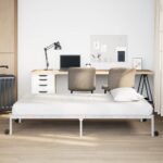VidaXL Rám postele bez matraca Skladací Biela 90x190 cm Oceľ – Obrázok 4