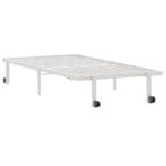 VidaXL Rám postele bez matraca Skladací Biela 90x190 cm Oceľ – Obrázok 5
