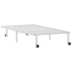 VidaXL Rám postele bez matraca Skladací Biela 90x190 cm Oceľ – Obrázok 8