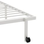VidaXL Rám postele bez matraca Skladací Biela 90x190 cm Oceľ – Obrázok 10