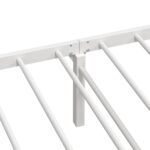VidaXL Rám postele bez matraca Skladací Biela 90x190 cm Oceľ – Obrázok 11