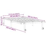 VidaXL Rám postele bez matraca Skladací Biela 107x203 cm Oceľ – Obrázok 12