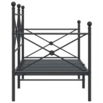 vidaXL Denná posteľ bez matraca Čierna 80x200 cm Oceľ – Obrázok 6