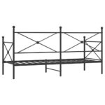 vidaXL Denná posteľ bez matraca Čierna 80x200 cm Oceľ – Obrázok 7
