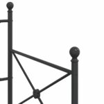 vidaXL Denná posteľ bez matraca Čierna 80x200 cm Oceľ – Obrázok 8