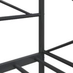 vidaXL Denná posteľ bez matraca Čierna 80x200 cm Oceľ – Obrázok 10