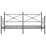 vidaXL Denná posteľ bez matraca Čierna 100x190 cm Oceľ – Obrázok 5