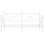 VidaXL Denná posteľ bez matraca Biela 100x190 cm Oceľ – Obrázok 5