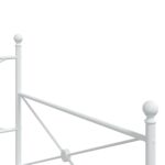 VidaXL Denná posteľ bez matraca Biela 100x190 cm Oceľ – Obrázok 8