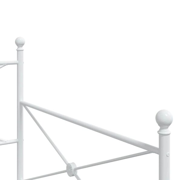 VidaXL Denná posteľ bez matraca Biela 100x190 cm Oceľ – Obrázok 8