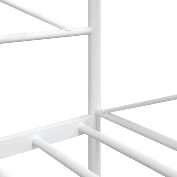 VidaXL Denná posteľ bez matraca Biela 100x190 cm Oceľ – Obrázok 10