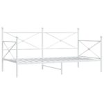 VidaXL Denná posteľ bez matraca Biela 100x200 cm Oceľ – Obrázok 2