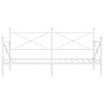 VidaXL Denná posteľ bez matraca Biela 100x200 cm Oceľ – Obrázok 5