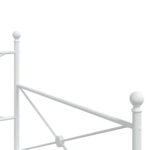 VidaXL Denná posteľ bez matraca Biela 100x200 cm Oceľ – Obrázok 8