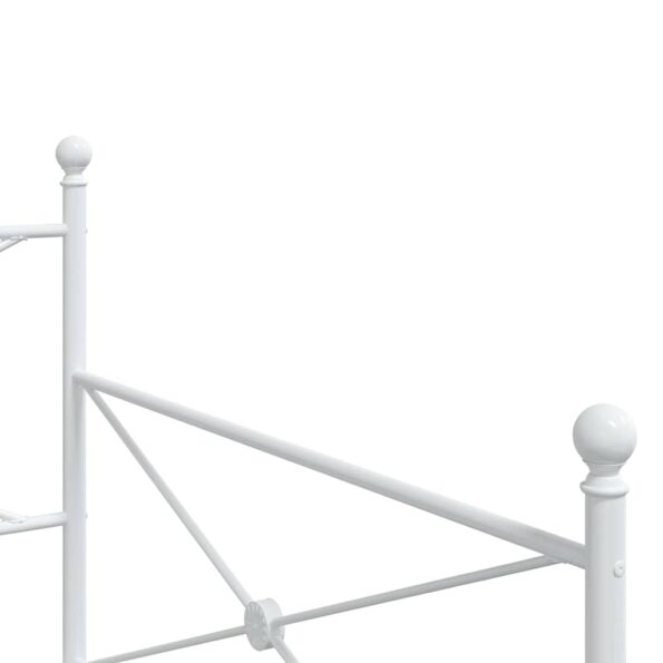 VidaXL Denná posteľ bez matraca Biela 100x200 cm Oceľ – Obrázok 8