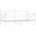 VidaXL Denná posteľ bez matraca Biela 107x203 cm Oceľ – Obrázok 2