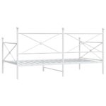 VidaXL Denná posteľ bez matraca Biela 107x203 cm Oceľ – Obrázok 7