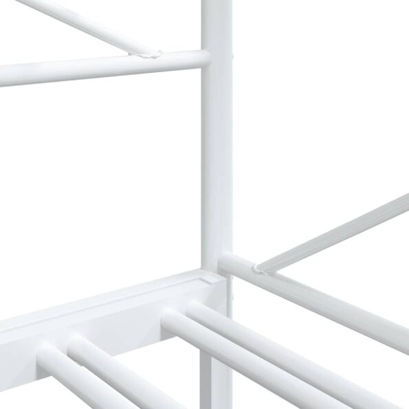 vidaXL Váľanda s kolieskom bez matraca Biela 90x190 cm Oceľ – Obrázok 12