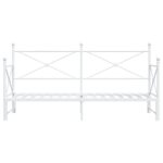 vidaXL Váľanda s kolieskom bez matraca Biela 90x190 cm Oceľ – Obrázok 6