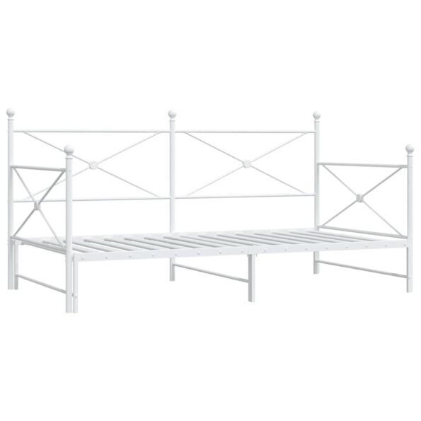 VXL8721158660664_a_en_hd_1.jpg vidaXL Váľanda s kolieskom bez matraca Biela 107x203 cm Oceľ – Obrázok 2