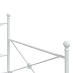 vidaXL Váľanda s kolieskom bez matraca Biela 107x203 cm Oceľ – Obrázok 10