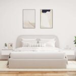 vidaXL Nástenné nočné skrinky s LED osvetlením 2 ks biele – Obrázok 4