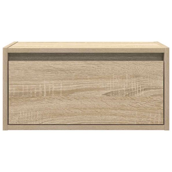 vidaXL Nástenná nočná skrinka s LED osvetlením dub sonoma – Obrázok 7