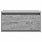 vidaXL Nástenné nočné skrinky s LED osvetlením 2 ks sivé sonoma – Obrázok 7