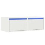 vidaXL TV skrinka s LED svetlami, biela 75x35,5x25 cm – Obrázok 3