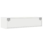 vidaXL TV skrinka s LED svetlami, biela 100X35,5x25 cm – Obrázok 9