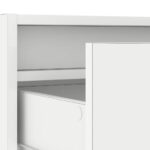 vidaXL TV skrinka s LED svetlami, biela 100X35,5x25 cm – Obrázok 11