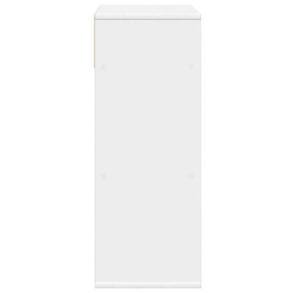 vidaXL Knižnica biela 66x31x80 cm kompozitné drevo – Obrázok 5