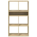 vidaXL Knižnica, dub sonoma 66x31x112 cm, kompozitné drevo – Obrázok 4