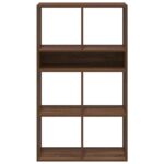 vidaXL Knižnica, hnedý dub 66x31x112 cm, kompozitné drevo – Obrázok 4