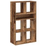 vidaXL Knižnica staré drevo 66x31x112 cm kompozitné drevo – Obrázok 2