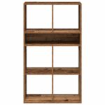 vidaXL Knižnica staré drevo 66x31x112 cm kompozitné drevo – Obrázok 4