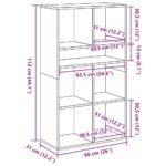 vidaXL Knižnica staré drevo 66x31x112 cm kompozitné drevo – Obrázok 9