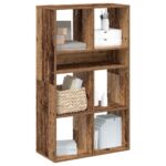 vidaXL Knižnica staré drevo 66x31x112 cm kompozitné drevo